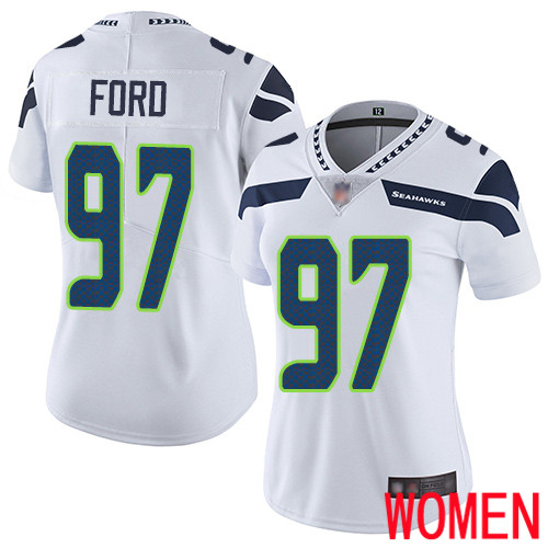 Seattle Seahawks Limited White Women Poona Ford Road Jersey NFL Football 97 Vapor Untouchable